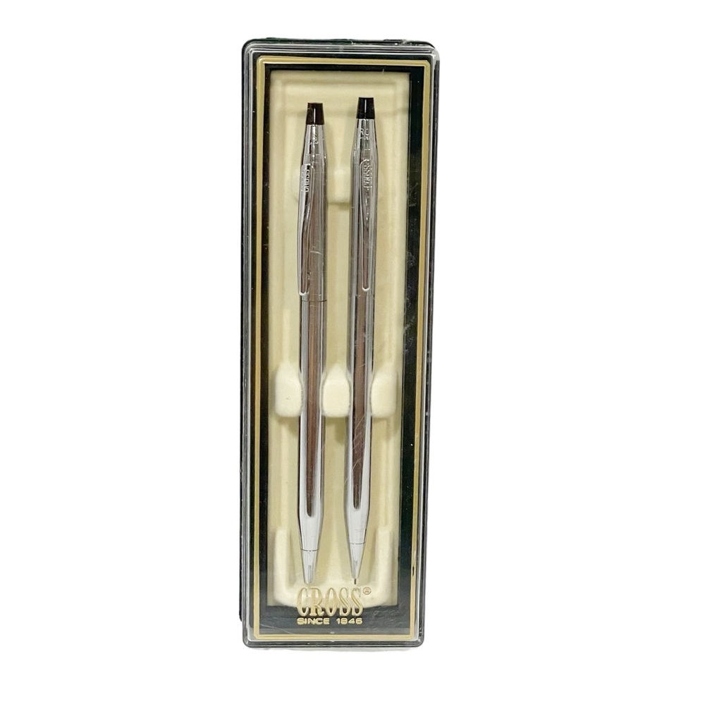 Cross Made USA‎ Classic Century Polished Chrome Ball-point Pen and 0.5MM Pencil